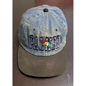 Vintage Arnold Palmer PGA Golf Denim Hat Strapback Dad Cap Golfing Blue Black